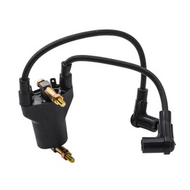 Lanigram 26652-G01 Ignition Coil Fit for EZGO Golf Cart 4-Cycle Engine Marathon 1993-2003/Medalist 1994-1995/TXT Pre-MCI Engine 1996-2002/4 Cycle Gas 1991-2002 Replace for EPIGC103 With Spark Plugs