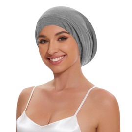 Satin Bonnet for Sleeping, Adjustable Slouchy Sleep Bonnets for Women, Satin Lined Bonnet for Curly Hair