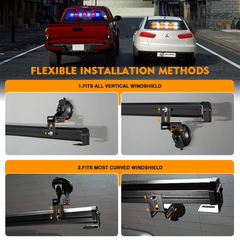 Xprite 35" COB LED Emergency Traffic Advisor Strobe Light Bar,