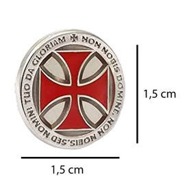 Gemelolandia | Templar Cross Lapel Pin Non Nobis | Original Pins to Give Away | For Shirts, Clothes or for Your Backpack | Fun Details