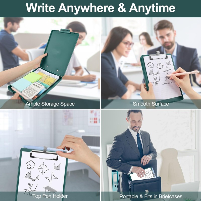 Meiikun Small Clipboard with Storage, A5 Clipboards with Pen Holder,