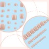 Nude Pink Press on Toe Nails Short Square 24PCS, Natural