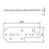 GBD MUSIC P90 Pickup Mount Plate (Inch, Mini Ham Compatible)