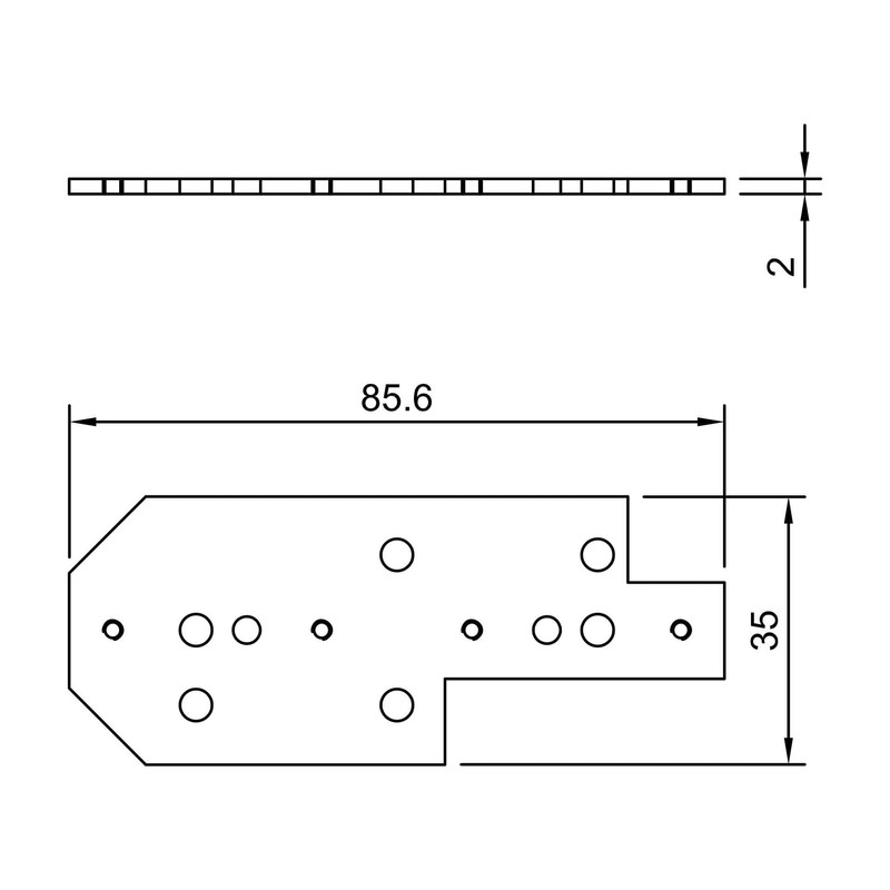 GBD MUSIC P90 Pickup Mount Plate (Inch, Mini Ham Compatible)