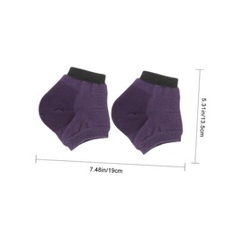 Vaguelly 5 Pairs Moisturizing Gel Heel Socks for Dry Cracked Feet Comfortable Purple Ankle Socks for Yoga Daily Use Nourishing Foot Care