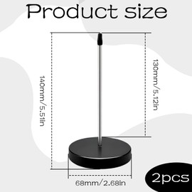 Pack of 2 note skewers, note holder, cash receipt storage, note holder for desk, receipt storage, receipt spike, stainless steel, stainless steel note pick, for restaurant kitchen, office, hotel