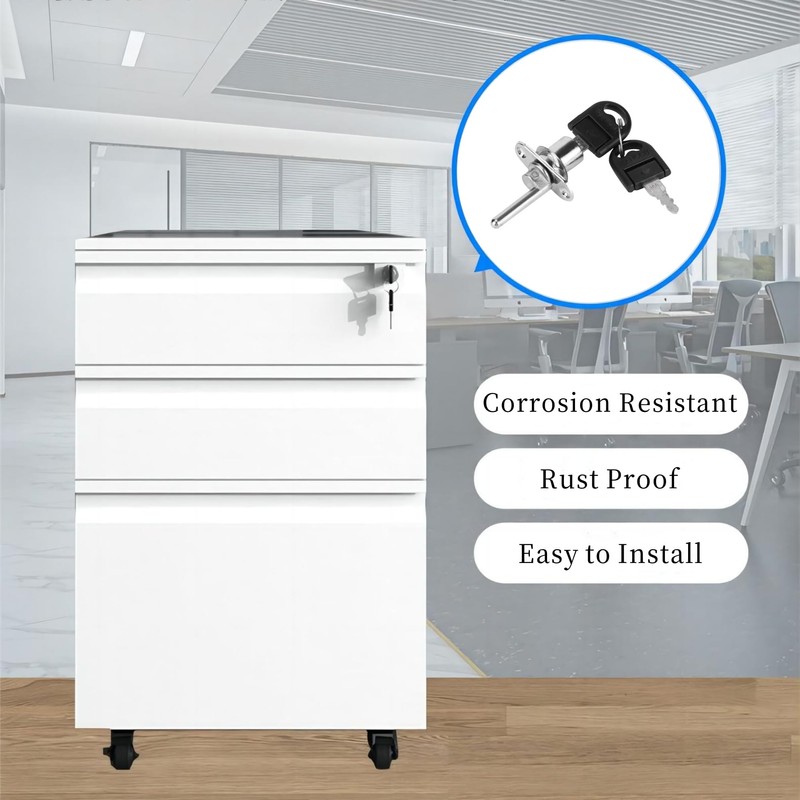2Pcs Cabinet Lock Zinc Alloy Furniture Drawer Wardrobe File Lock
