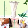 FOREVERIE 100 Count Green Flexible Plastic Drinking Disposable Straws Individually