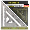 KIRNER Carpenter's Square 180 mm - Precise Stainless Steel Metal
