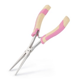 WISEPRO Mini Long Reach Needle Nose Pliers, 7 Inches Straight/Bent Small Long Nose Pliers with Comfort Handle for Wire Wrapping, Electronic Repair, Jewelry Making