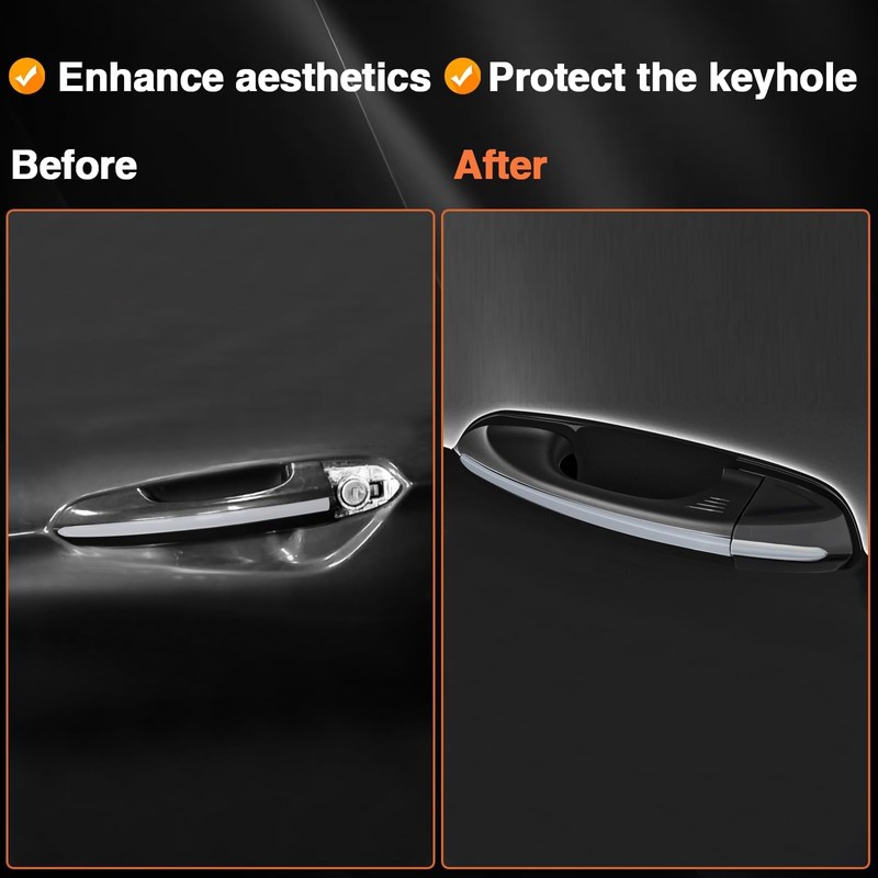 FUSCH Exterior Door Handle Lock Bezel Cover, Exterior Door Handle