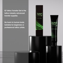 EZ Tattoo Stencil Gel - 3.2OZ Tattoo Skin Solution Gel, Mild Skin-Friendly Tattoo Transfer Gel, Stencil Stuff Gel Cream for Transfer Stickers Paper Tattoo Supplies