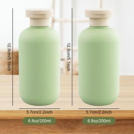 JRSHIRLEYLTD Squeeze Bottles 200 ml Refillable Plastic Travel Containers Empty Bottles with Flip Top Travel Accessories for Shampoo, Creams, Lotion, Conditioner