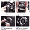 UPGRADE 2 PCS Bling Car Crystal Rhinestone Ring Car Decor