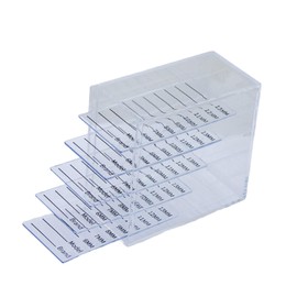 Harilla 5 Layers Wimpernspeicherbox Wimpernanzeige Organizer Staubdichtes falsches Wimpernpalette für lange, kurze, mittlere Wimpern, Klar