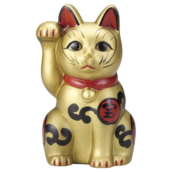Old Color Kissho Ishin Cat Gold [5.9 inches (15 cm)] [Maneki Neko] | Ryotei Ryokan Japanese Tableware Restaurant Stylish Tableware Commercial Use