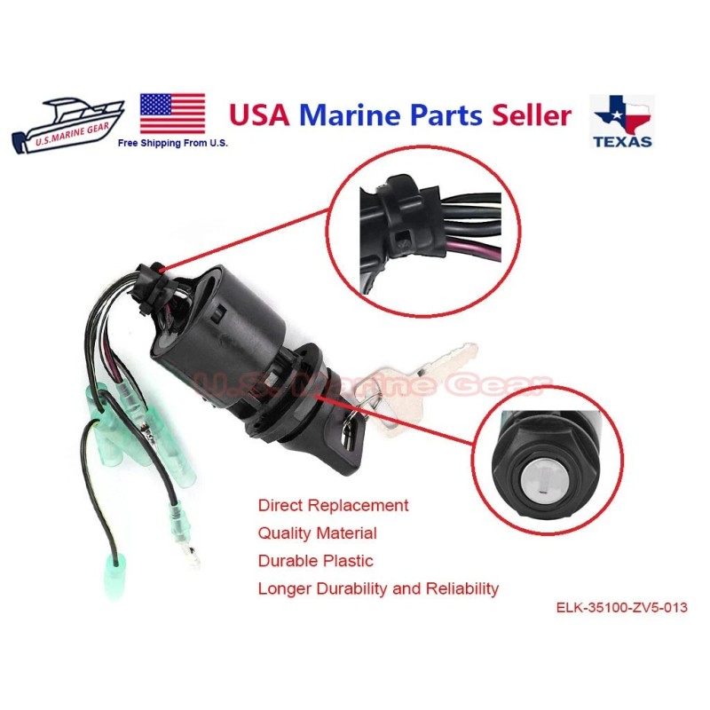 MG Honda Outboard Ignition Key Switch BF75 BF90 BF115 BF130