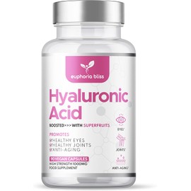 Hyaluronic Acid 1000mg Complex | 90 Vegan Capsules | High Strength Formula with Superfruits | Radiate, Rejuvenate, and Refresh Your Skin