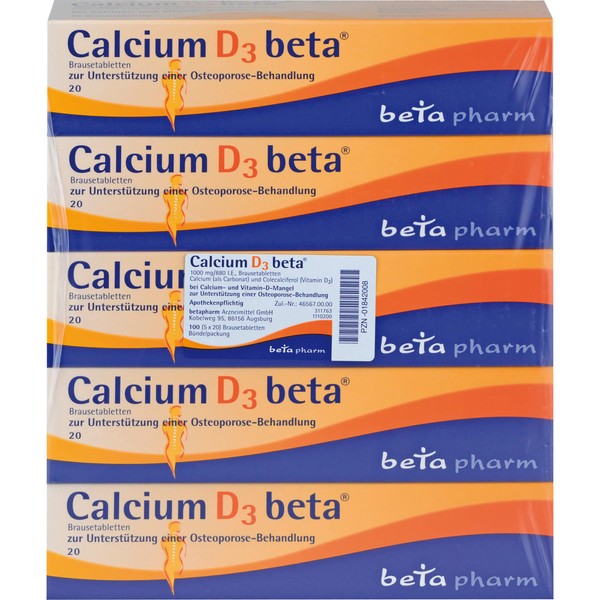Calcium D3 beta Brausetabletten, 100 pcs. Tablets