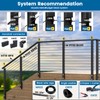 Muzata 10 Pack 1/8" Black Cable Railing Hardware Kit Hand