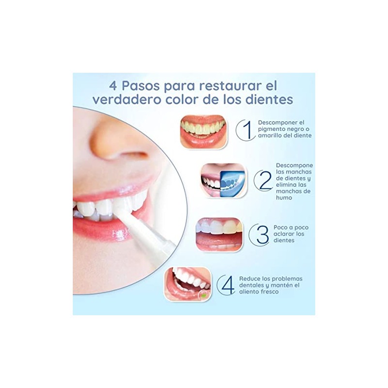 Kit Bucal 2 Lápiz Blanqueador Dientes Elimina Manchas Limpiador Dental