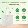 poewor 2Pcs Natural Colour Canvas Tote Bags Tote Bags 15
