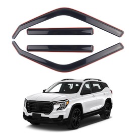 SAOKNCE 4 Pieces in-Channel Extra Durable Rain Guards Fit for 2025-2026 GMC Terrain,Window Deflectors,Window Visors (Smoke Black)