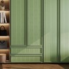 JiffDiff 3D Green Embossed Wallpaper Peel and Stick Wall Paper
