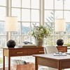 GO&SO 2 Pcs Jacquard Off-White Small Drum Lamp Shades with