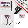 Private Parking Sign with Posts Aluminium 35 x 25 cm