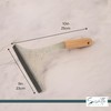 Household Squeegee with Wood or Bamboo Handle, Streak-Free Surface Cleaner,