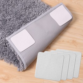 FuKuEn Anti Slip Rug Grippers for Laminate Floor Vacuum Tech Non Slip Rug Grips for Wooden Floors Washable Rug Grippers Pad for Tiled Floors 10 x 10 cm 4 pieces