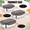 Nuanchu 6 Packs Stainless Steel Food Storage Containers Airtight Metal
