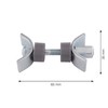 LouMaxx Worktop Connectors 65 mm, Set of 6 Furniture Connectors,