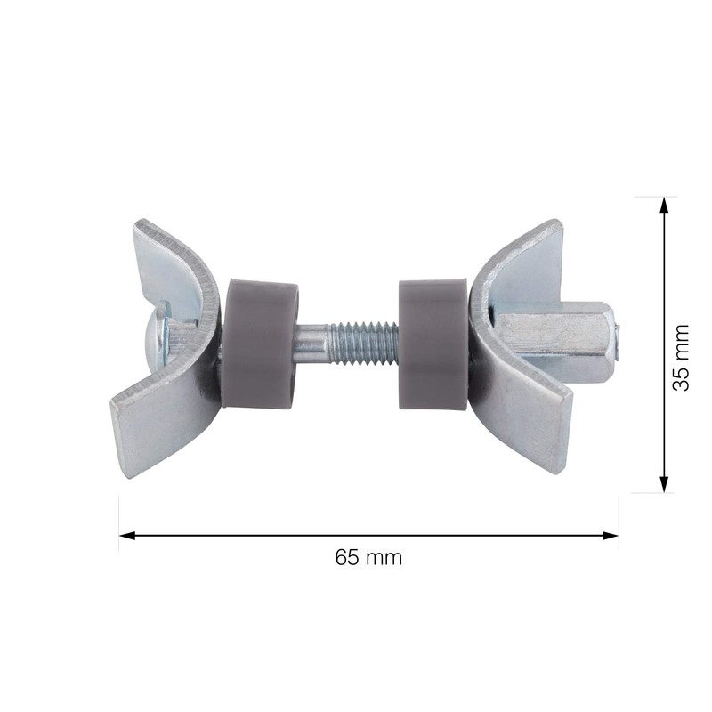 LouMaxx Worktop Connectors 65 mm, Set of 6 Furniture Connectors,