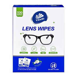 Vinda Lens Cleaning Wipes, Individually Wrapped, (330 Count Total)