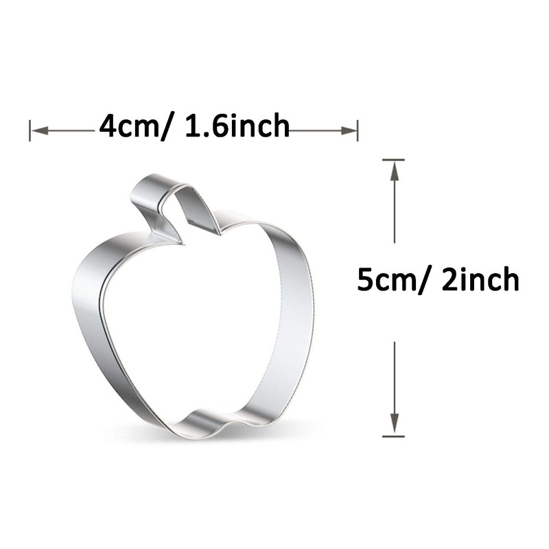 WDYJMALL Mini Apple Fruit Shape Cookie Cutter - A