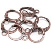 20 ganci per orecchini in rame, 14 × 12 mm,