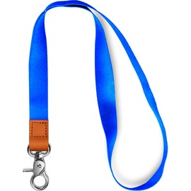 AZEAM - Cordón para llaves, cordón para teléfono, cordón para profesor, cordones para cuello, cordón negro para soporte de insignias de identificación, llaves de coche (azul)