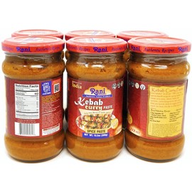 Rani Kebab Masala Paste for Meat Dishes 10.5oz (300g) Glass Jar, Pack of 5+1 FREE ~ No Colors | All Natural | NON-GMO | Vegan | Gluten Free | Indian Origin
