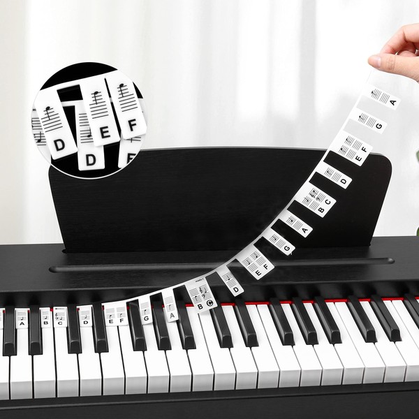 Piano Notes Guide for Beginner, Removable Piano Keyboard Note Labels