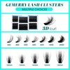 Individual Eyelashes, 3D Effect, 100D DIY Cluster Eyelashes, 0.07 D