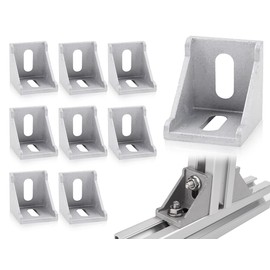 KAPSING Angle Connectors 40 x 40 mm Mounting Material 90 Degree Aluminium Profile Corner Connector Pack of 8