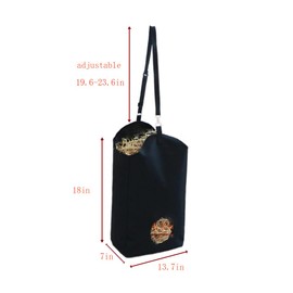 Junway Slow Feed Hay Bags with Metal Snap Fastener for Horses, Goats, Sheep, and Cattle Goat hay Feeder (Classic Black)