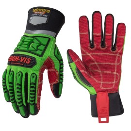 Seibertron WPC5 Waterproof Windproof Thermal Level 5 Cut Resistant Impact Protection Anti-Slip Oilfield Working Safety GlovesSize: L, Color: Green