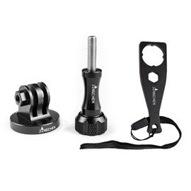 JINGCHEN Aluminum Tripod Mount Gopro Mount Adapter Set for GoPro Hero 13/12/11/10/9/8/7/6/5 and gopro max with 1/4 screw hole accessories (Black)
