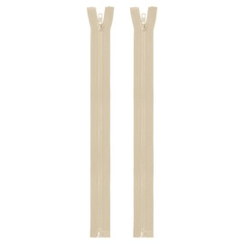 sourcing map 2pcs #5 Sewing Invisible Zippers 14 Inch Resin Hidden Replacement Coil Zipper for DIY Craft Bag Garment Home Textile Clothes, Beige