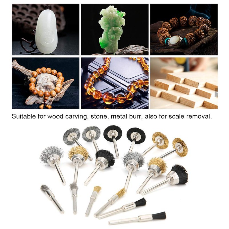 18pcs Wire Wheel Cup Brush Set Aluminum Tool Grinding Tool