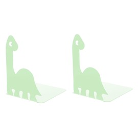 STOBOK Dinosaur Metal Bookends - Children's Bookshelf Table Top Shelf Book Ends - Kids Bookends for Shelves and Office (1 Pair)