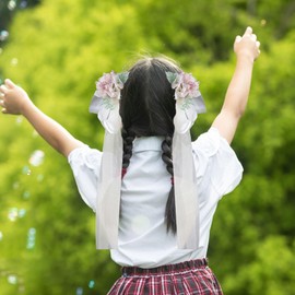 perfeclan Hair Clip Ribbon Headdress Bowknot Clip Creative Accessories Decor Lightweight Gift Long Hair Party Favors Festive Hairpin